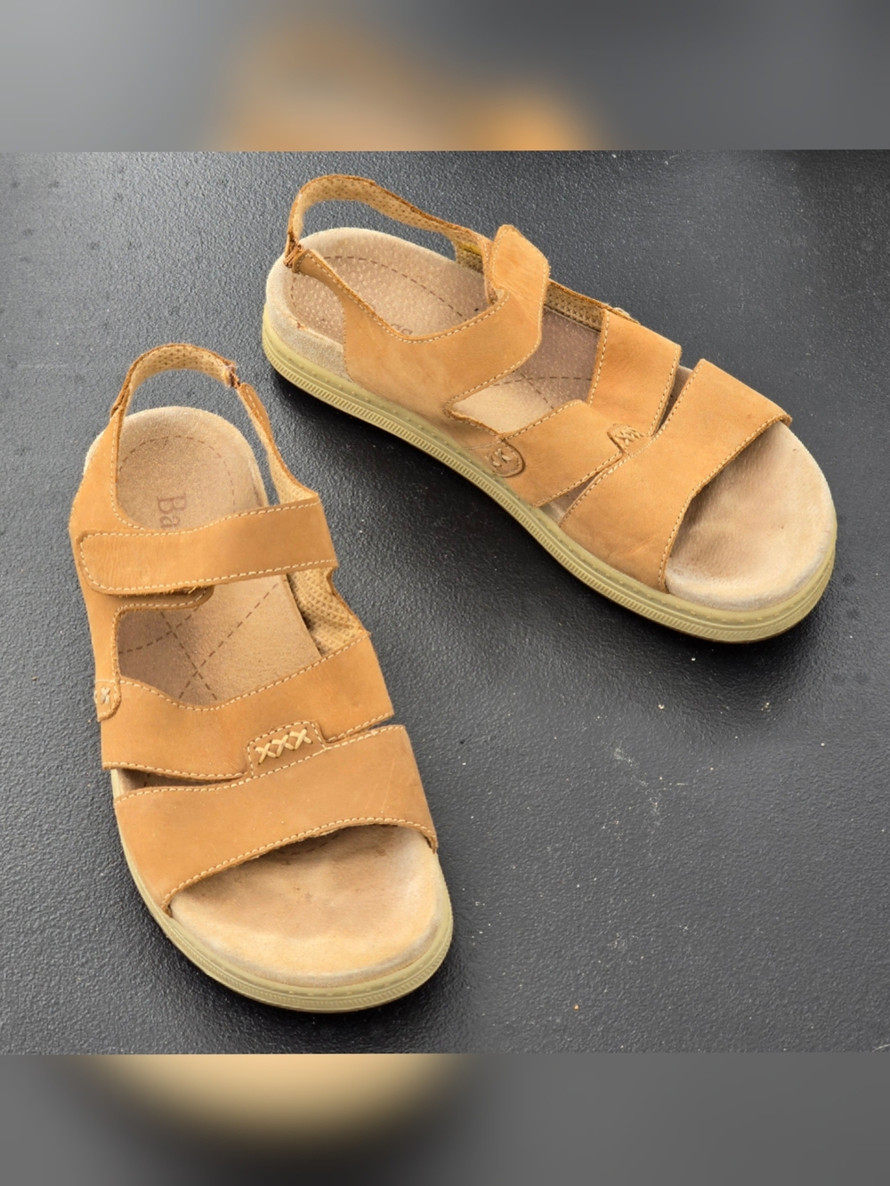 Bass Tan Leather Strappy Sandals